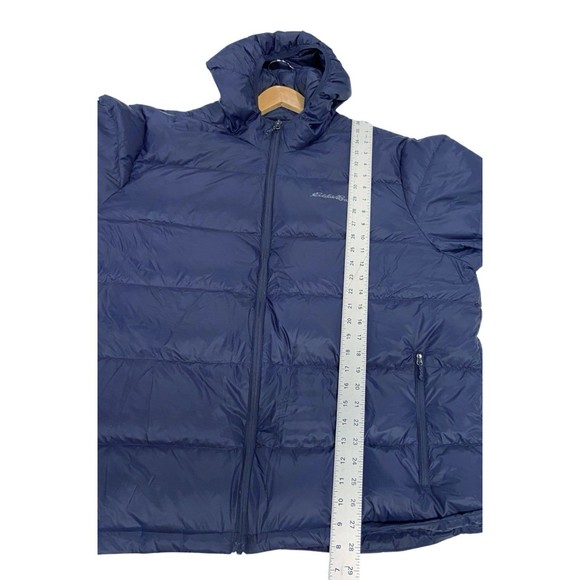 Eddie Bauer | Men’s Wide Channel Hooded Down Jacket EB650, Size XXL, Navy Blue - Picture 7 of 12